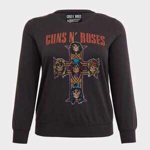 🌹Guns N' Roses🌹  Dark Grey Pullover Sweatshirt - SIZE 0 / Large / 12 TORRID